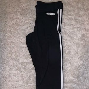 Adidas Leggings. Black with stripes. New condition